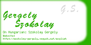 gergely szokolay business card